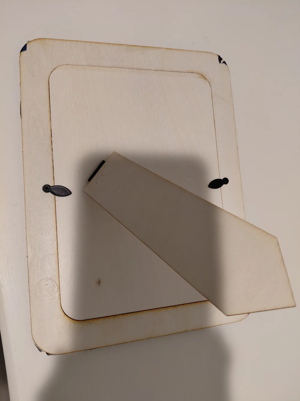 Navy Fish Pattern Wooden Photo Frame - Unbranded